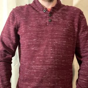 EXPRESS Men's Sweater Maroon Med.
